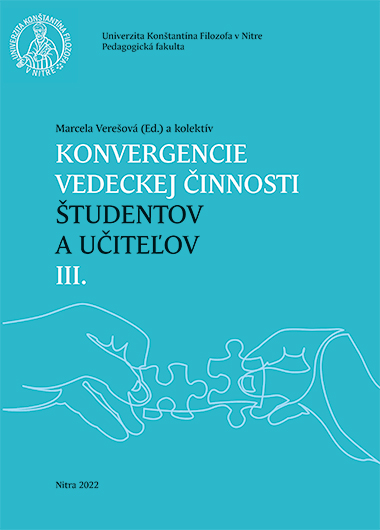 Konvergencie vedeckej činnosti študentov a učiteľov III. Konvergencie vedeckej činnosti študentov a učiteľov III.